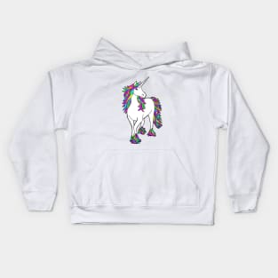 Rainbow unicorn Kids Hoodie